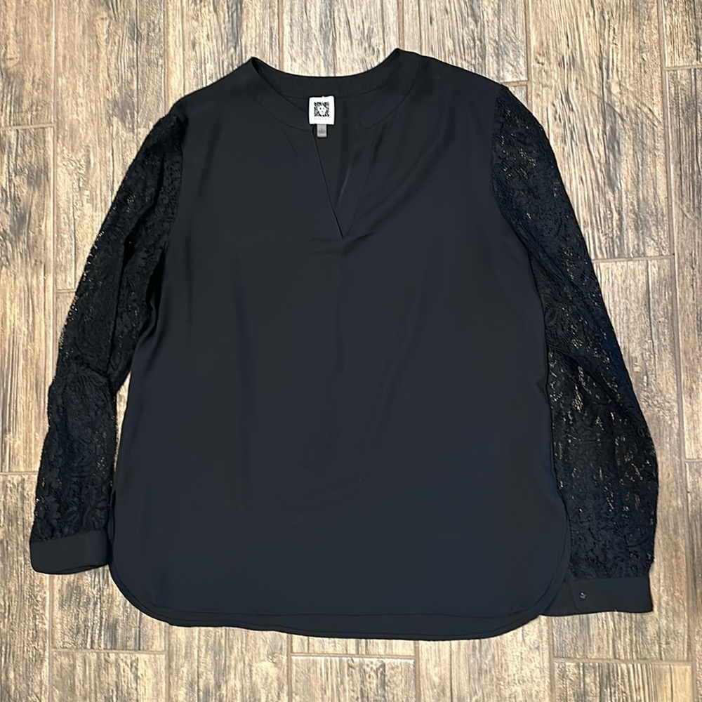 Anne Klein Black Lace Blouse